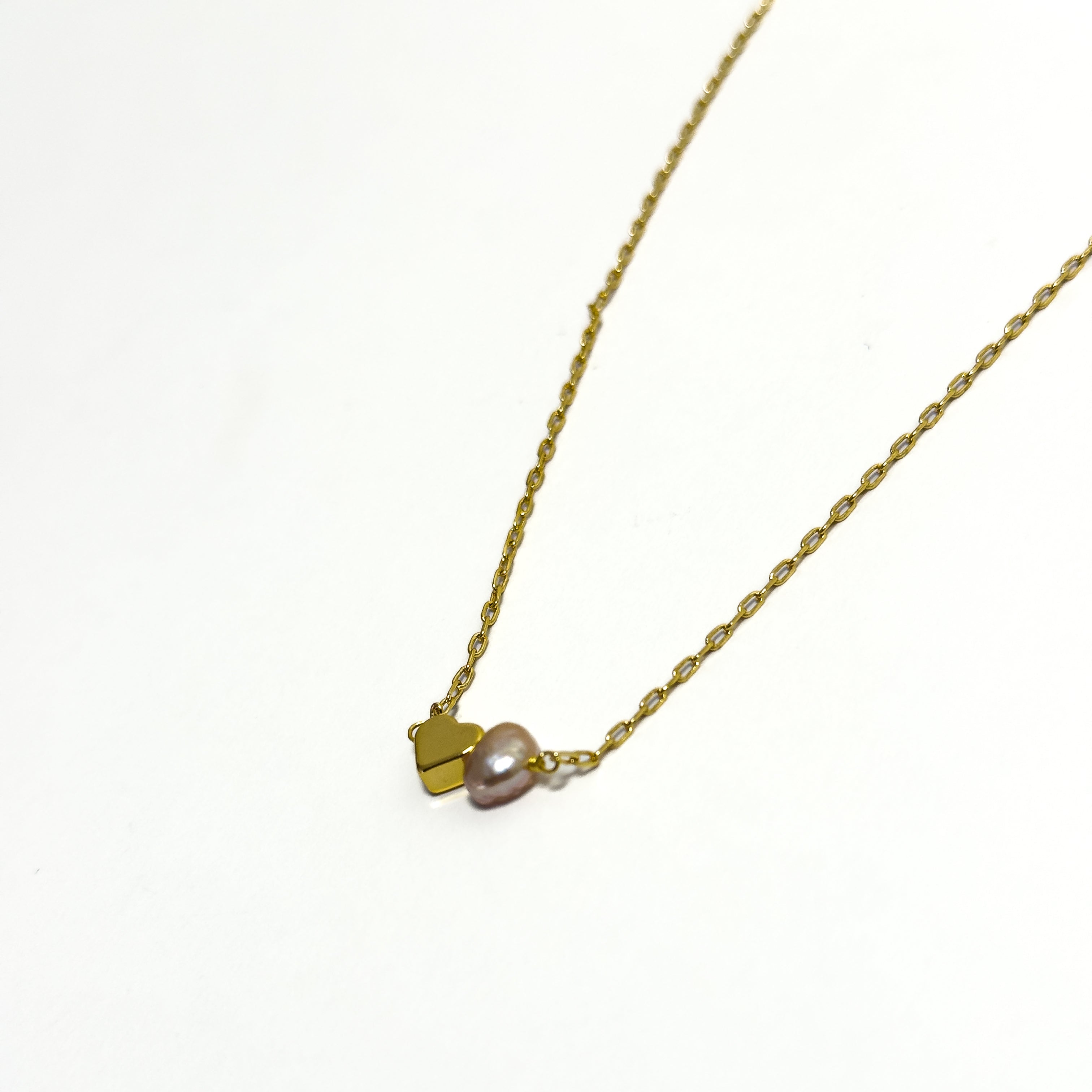 Collar Mujer con Perla Cultivada y Dije Baño de Oro | MAVIS